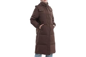 PUFFIT Long Puffer Jacket for Women,2025 Thickened Winter Coat Hooded with Deep Pockets, Ladies Warm Winter Jacket