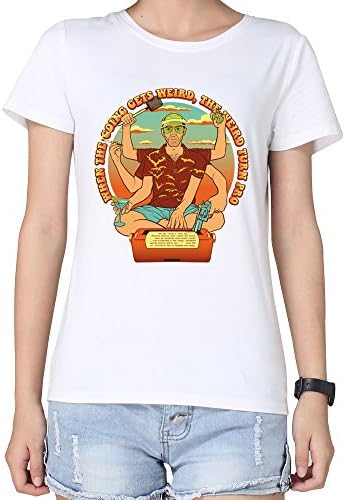 Women's Gonzo Hunter The Life And Work Short Sleeve T-shirts White