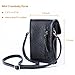katloo Women Premium Vegan Leather Crossbody Bag Cellphone Wallet Purse with Shoulder Strap for iPhone X 8 7 Plus 6S/6 5S 5C Samsung Galaxy S8+ S7 S6 Edge S5 (Black)