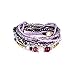 Bohemian Crystal Colorful Stretch Bead Multilayer Bracelets for Women of MengPa (Blue) G3207A