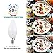 CTKcom 3W LED Candelabra Bulbs,40W Light Bulbs Equivalent,E14 Base,White 6000K,420LM Candle Light Bulbs for Chandelier,Ceiling Fan Lights,Decorative Candle Light Bulb,AC85-265V(4-Pack)