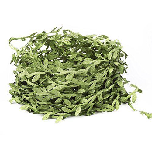 Artificial Vines, Fake Hanging Plants Silk Ivy Garlands Simulation Foliage Rattan Green Leaves Ribbon Wreath Accessory Wedding Wall Crafts Party Décor - Thumbnail 6