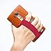 Sinjimoru Cell Phone Grip with Card Holder, Slim Wallet with Elastic Phone Strap. Sinji Pouch Band Red