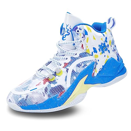 Promenie Men's High Top Basketball Shoes Fashionable Breathable