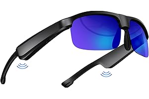 GAXABI Smart Glasses, Polarized Bluetooth Sunglasses with Speaker, Voice Assistant, Open Ear, UV Protection Outdoor Audio Glass