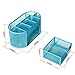 Annstory Home Office Desk Organizer with 9 Compartments + Drawer Mesh Tray for Pen, Great Adult Kids Gift,Blue
