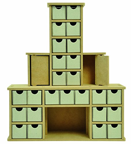 Kaisercraft SB2270 Beyond The Page MDF Chimney Advent Calendar, 13.5 by 4 by 15.5-Inch