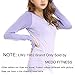 LWJ 1982 Women Hiking Shirts Workout Running Long Sleeve Yoga Thumbhole Tops for Women Sun Protection Tee(Medium, Purple)