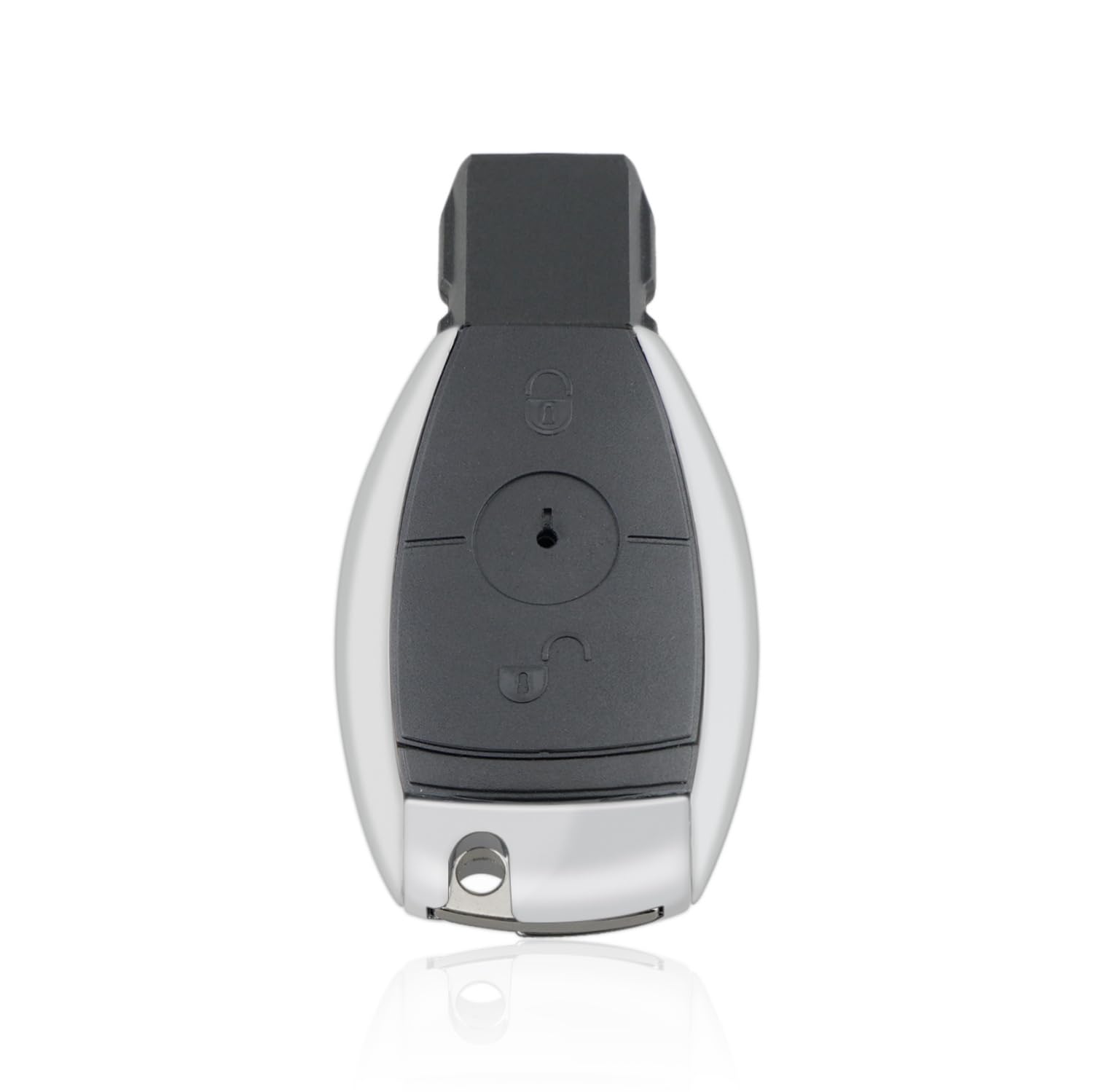 Unifizz Smart Uncut Key Fob Remote Case Shell Keys Replacement 2 Buttons for Mercedes Benz 2005 2006 2007 2008 Black