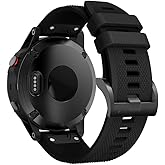 AHXLL Quickfit Silicone Watch Band Compatible with Garmin fenix 8 47mm/Fenix 7/Fenix 6/Fenix 5, 22mm wristband straps for Garmin Fenix E 47mm/Fenix 5 plus/Fenix 6 Pro/Fenix 7 Pro