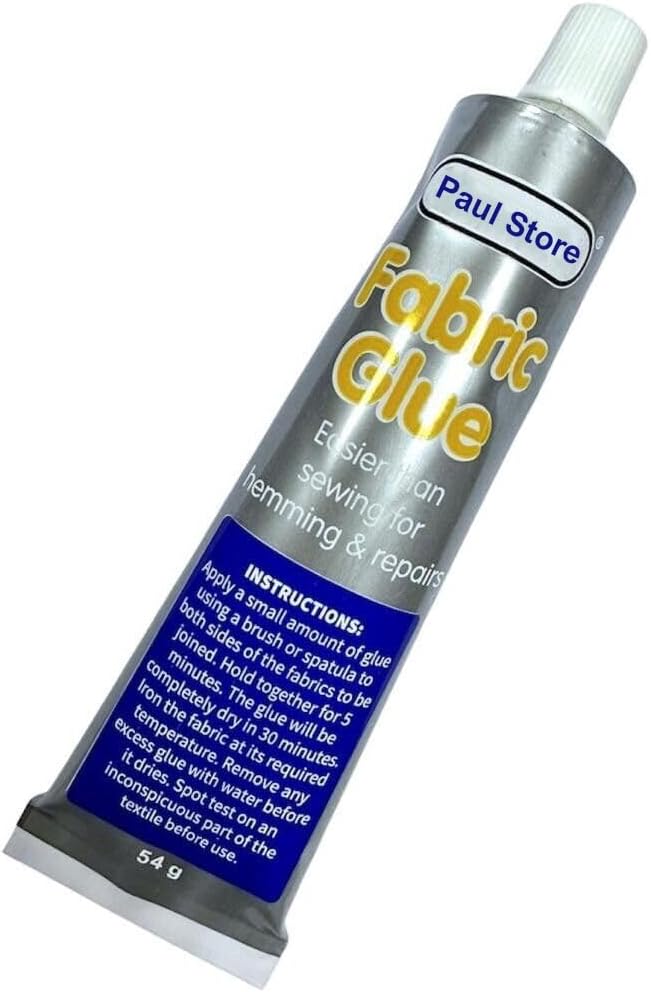 PaulStore Extra Strong Fabric Glue 50ml with Spreader for Hemming Sewing