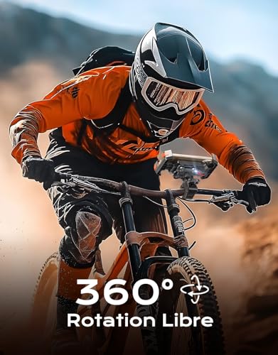 CIRYCASE 2026 Upgraded Anti-Vibration Motorcycle Phone Holder, 360° Adjustable Phone Holder Bike Super Stable, Quick Mounting & Locking, Smartphone Holder Scooter/Mountain Bike for 4.7-6.8 Inch Phones
