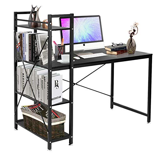 6 TANGKULA+Computer+Bookshelves+Multipurpose+Workstation