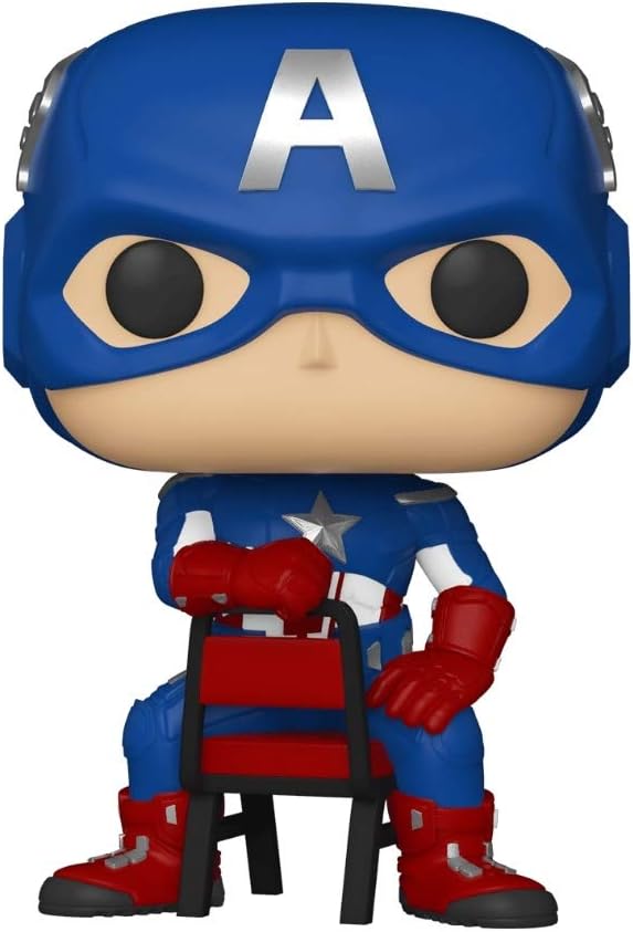 Funko Pop! Marvel Collector Corps Exclusive End Credits Captain America #693 w/ Free Acrylic Case, Multicolor