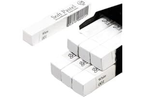 6pcs Square White Soft Pastel Set, Professional Artist's Sketching Chalk Pastels Sticks Oil Painting Kit Art Crayons Non Toxi