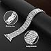 Wearlizer Compatible Apple Watch Band Women 38/40/41/42/44/45/49mm Crystal Rhinestone Diamond Band Luxury Stainless Steel Metal Bracelet Strap for iWatch Ultra Series 10 9 8 7 SE 6 5 4 3 2 1