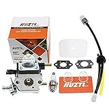 HUZTL C1U-K54A Carburetor Repower Kit Air Fuel Filter Gasket for 2 Cycle Mantis 7222 7222E 7222M 7225 7230 7234 7240 7920 7924 Tiller Cultivator Echo