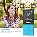 RUIZU X18 Mp3 Player with Bluetooth, Music Player with FM Radio, 100hrs Playback, and 128GB Expandable, Independent Volume Button, Blue