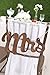 Ling's moment Wooden Mr and Mrs Wedding Chair Signs, Vintage Dark Walnut