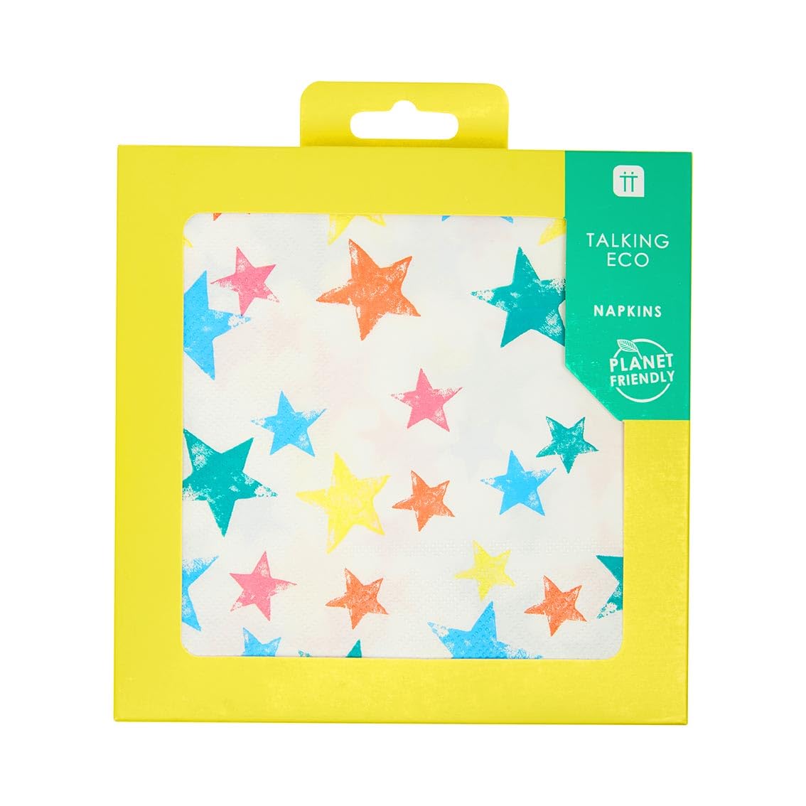 Talking Tables Colourful Paper Star Bunting Garland with Triangle Flags - 4m | Home Recyclable, Unisex | Decorations for Kids Birthday, Rainbow Party Supplies, Bedroom Décor, Festival Flags, Garden Picnic, BBQ, bright bnting, BB-STAR-ECO-BUNT