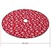 S-DEAL 48 Inches Christmas Tree Skirt Double Layers Red and White Snow Carpet for Party Holiday Decorations Xmas Ornaments