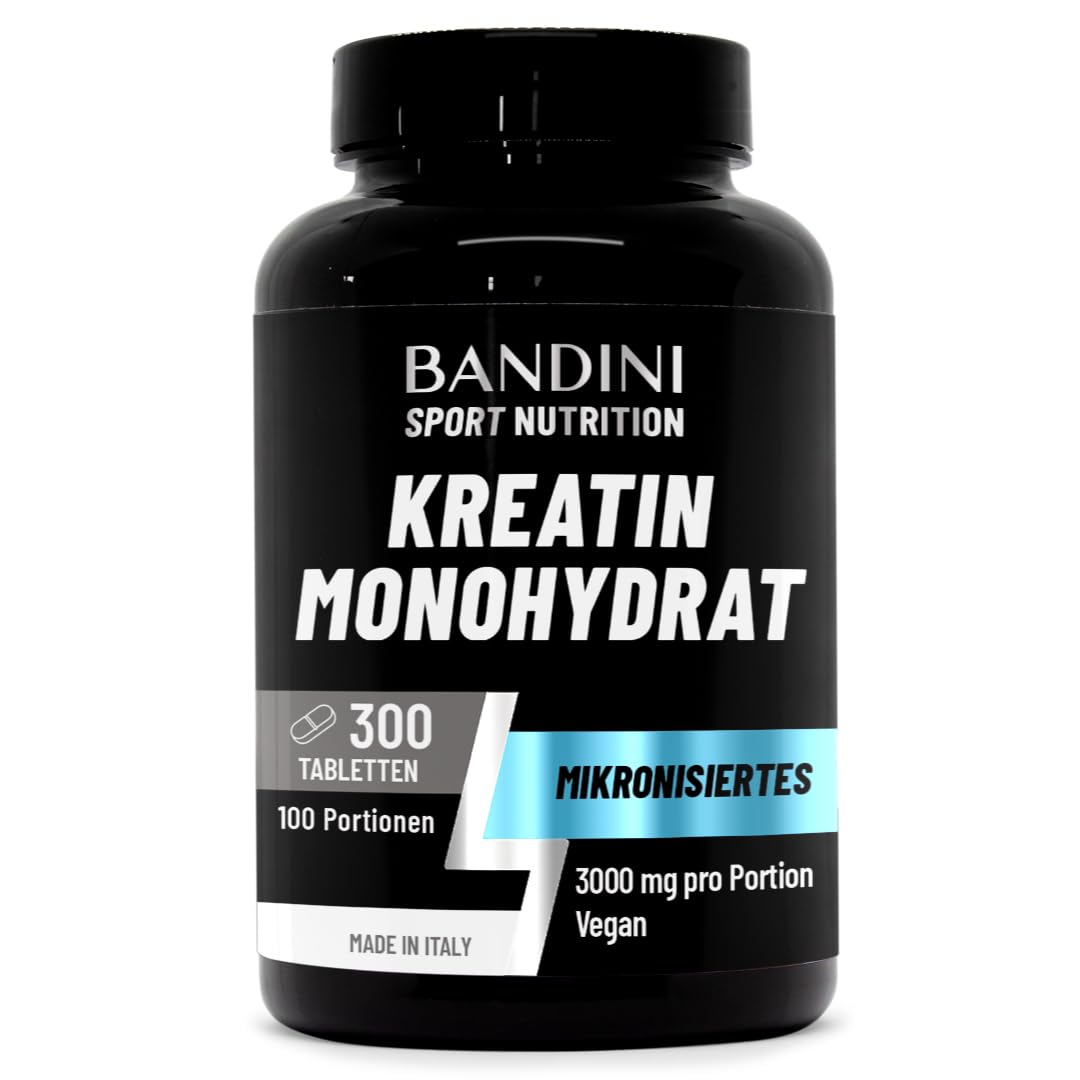 Bandini® Kreatin-Monohydrat 300 Tabletten | Für Training, Sport & Fitness