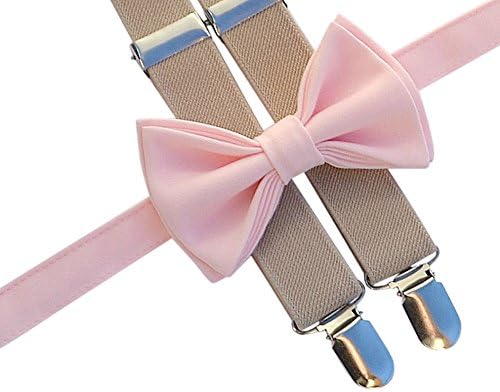 Tan Suspenders & Bow Tie Set for Baby Toddler Boy Teen Men