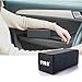 FMS Soft Car Armrest Console Cushion for Relaxation PU Leather Memory Foam Car Seat Armrest (Black)