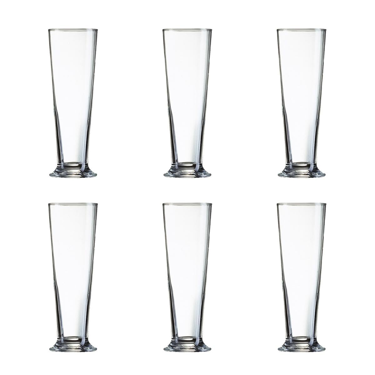 Arcoroc RLVH401 Linz Highball Glasses 13oz / 390ml - Set of 6 | 39cl Glasses, Beer Glasses, Pilsner Glasses, Oversized Half Pint Glasses, Linz Hiball Glasses