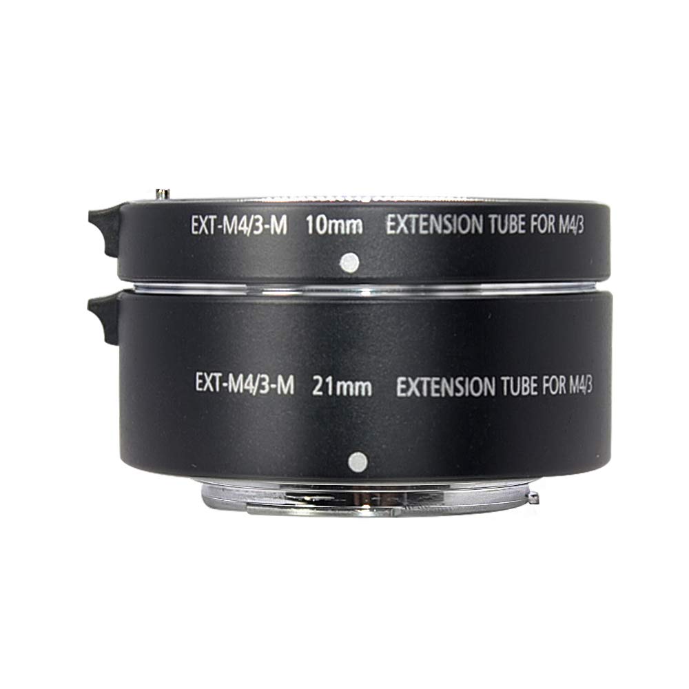 Macro Extension Tube for Micro 4/3 Micro Four Thirds, Venidice EXT-M4/3-M Auto Focus Lens Extension Tube Compatible with Panasonic M43 MFT Mount Mirrorless Camera, Metal, 10mm+21mm