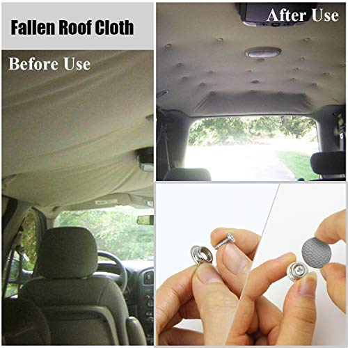 EZYKOO 60 pcs Car Roof Headliner Repair Button, Auto Roof Snap Rivets