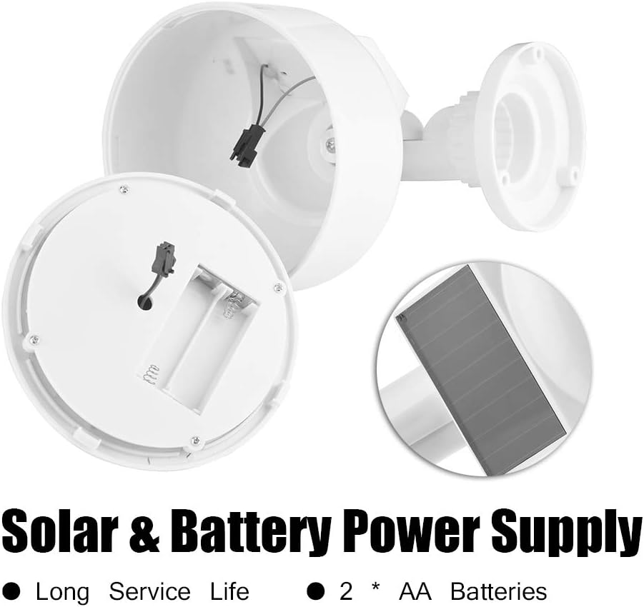 Dummy Fake Security Camera Dome CCTV Camera Solar Powered Security Camera with Flashing LED Light for Home/Warehousecamera - Image 5