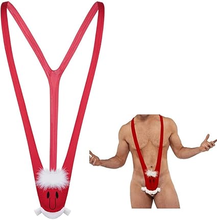 XIANGBAO Ropa Interior Reno Mankini Vestuario de la Correa de la Novedad de los Hombres de Suministros de Navidad para la mordaza de Navidad y Regalos ...