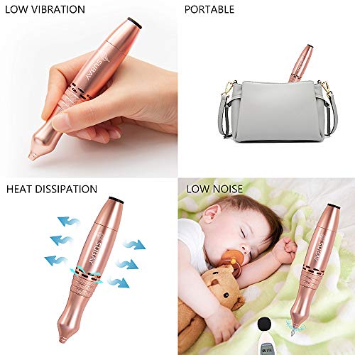 Electric Nail Drill Curve Shape Hand-piece File Portable Grinder Manicure Pedicure Tools Acrylic Gel Nails with UL Certificate Adapter