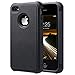 iPhone 4S Case, iPhone 4 Case, ULAK KNOX ARMOR Hybrid Dual Layer Protective Case Cover with Hard Plastic and Soft Silicone for iPhone 4S & iPhone 4 (Black)