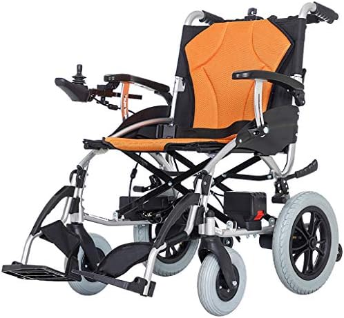MLX Electric Wheelchair, Detachable Lightweight Folding Scooter for The Elderly Disabled Four-Wheel Automatic Intelligent (Color : A)