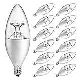 HENLIX E12 Candelabra LED Light Bulbs, 4W(40W Equivalent), 4000K Daylight White B11 LED Candelabra Base, Non-Dimmable, 12 Pack