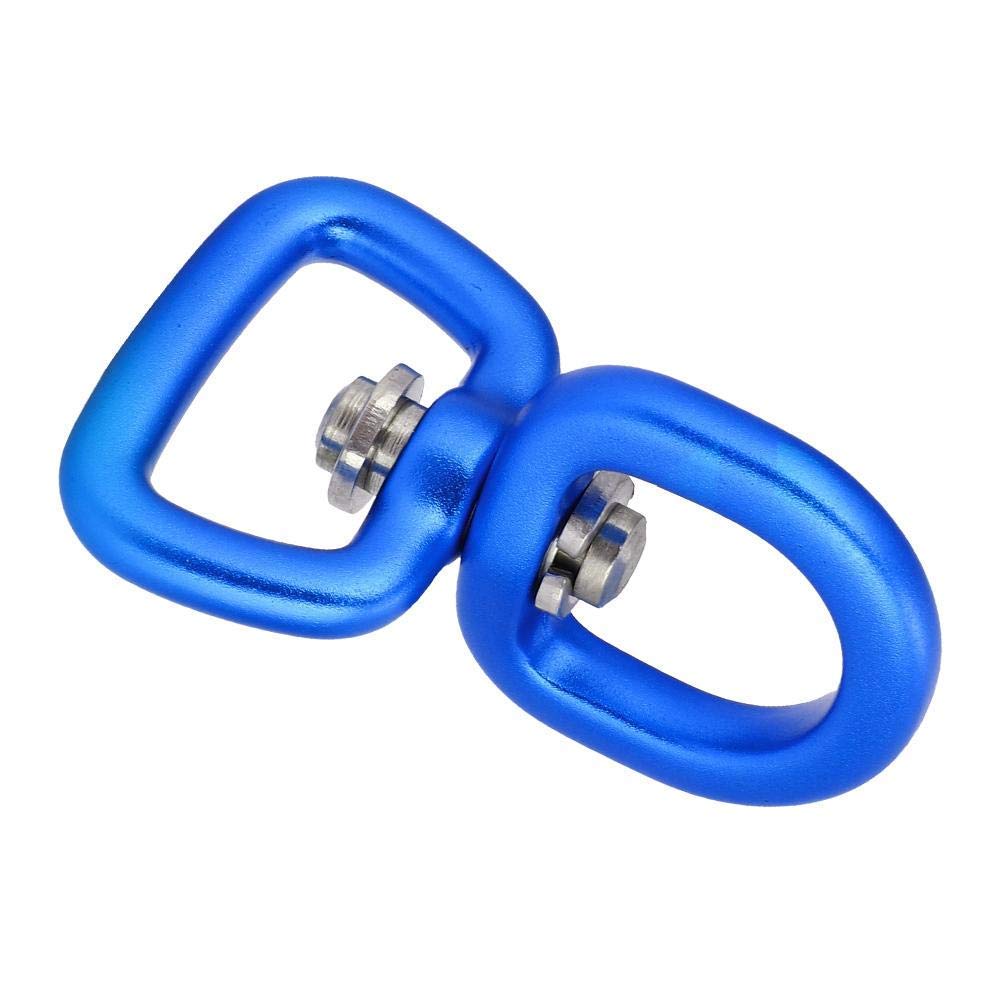 Swivel Ring 3 Colors Aluminum Alloy Swivel Ring Key Ring Connection Buckle for Rock Climbing,Mountaineering, Hanging Swings ​(Dark Blue)