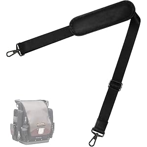 ColoMira Shoulder Strap 63 IN with Padded Compatible with Veto Pro Pac | Adjustable,Metal Hooks,for Tool Bags, Briefcase, Lap