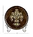 Deco 79 Metal Fleur De Lis Embossed Detail Charger with Stand, 24