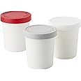 Tovolo Sweet Treat, Reusable Ice Cream Container for Homemade Ice Cream, Assorted Colors Set of 4-6 Oz Stackable Storage Tubs with Silicone Lids for Freezer - BPA-Free & Dishwasher-Safe