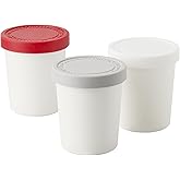 Tovolo Sweet Treat, Reusable Ice Cream Container for Homemade Ice Cream, Assorted Colors Set of 4-6 Oz Stackable Storage Tubs with Silicone Lids for Freezer - BPA-Free & Dishwasher-Safe