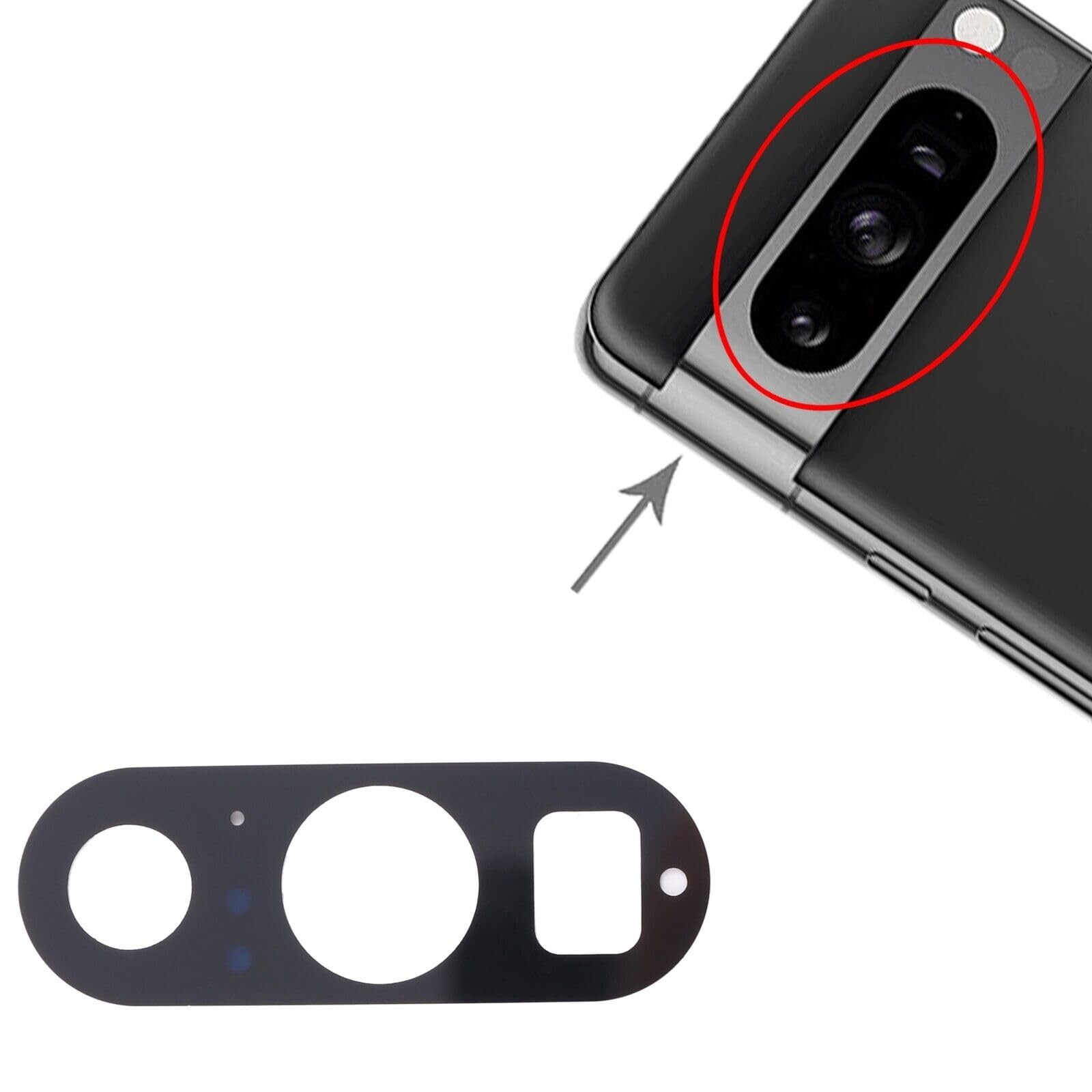 Rear Back Camera Lens Glass Replacement Replacement Compatible With Google Pixel 8 Pro 5G 6.7 Inches