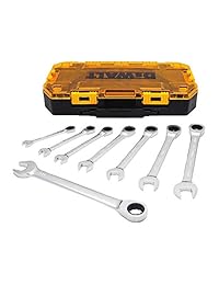 DeWalt rígida caja de 8 PC SAE trinquetes de llaves combinadas