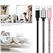 OTISA Lightning Compatible Cable, Charger Cable 3Pack 6FT 5FT 5FT, Long Durable Nylon Braided Charging Cable, Charger Cord Compatible Phone X 8 7 SE 6S 6 5C 5S Plus Pad Mini Air Pro Black Silver Pink
