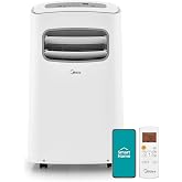 Midea 10,000 BTU ASHRAE (5,800 BTU SACC) Portable Air Conditioner, Cools up to 200 Sq. Ft., with Dehumidifier &amp; Fan mode, Control with Remote, Amazon Alexa &amp; Google Assistant, Easy-to-use and Install