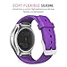 Gear S2 Watch Band, MoKo Soft Silicone Replacement Sport Band for Samsung Gear S2 (SM-R720 / SM-R730 ONLY) Smart Watch, NOT FIT S2 Classic Watch (SM-R732 & SM-R735), NOT FIT Gear Fit2 Watch, PURPLE