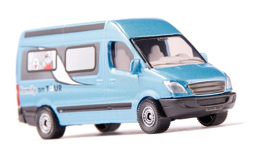 siku 1559, Campervan, Spielzeugauto für Kinder, Metall/Kunststoff, Blau, Vielseitig einsetzbar 2