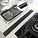 BONTEK Silicone Stove Burner Covers Gas Stove Counter Protector Dish Washer Safe Black 2 Pack