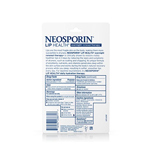 Neosporin Lip Health Overnight Healthy Lips Renewal Therapy Petrolatum